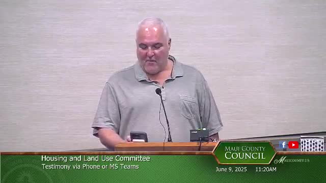 Owner Testifies Against Maui Zoning Legislation Impacting Short Term Rentals