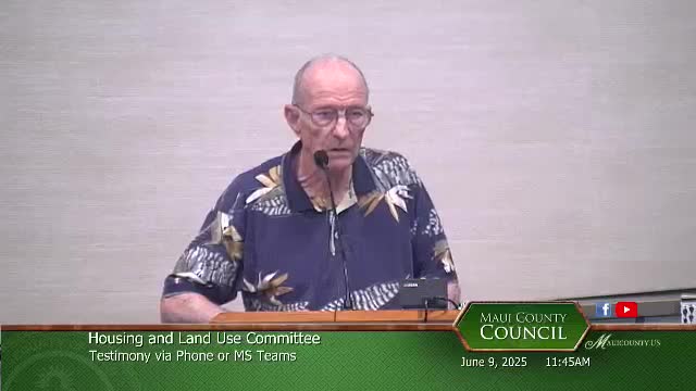 Matt Adamson urges Maui Council to reconsider housing bill impact on community service