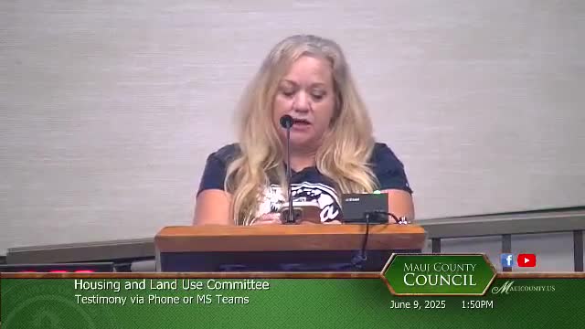 Local resident urges Maui council to amend or repeal Bill 9 on short-term rentals