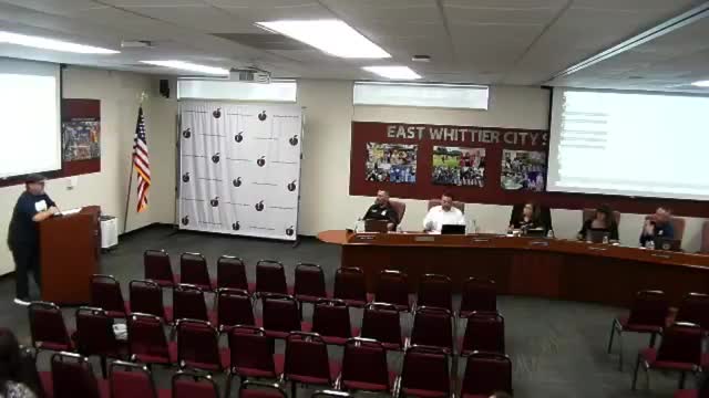 East Whittier City School Board honors retiring member Missy Michaux and student leader Brooke