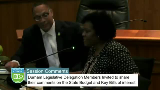Community Leader praises Durham County legislators for advocacy and support