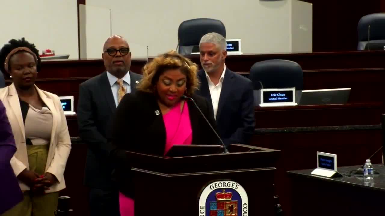 Prince George's County Council honors Eric and Linda Carpenter Grantham for ID law