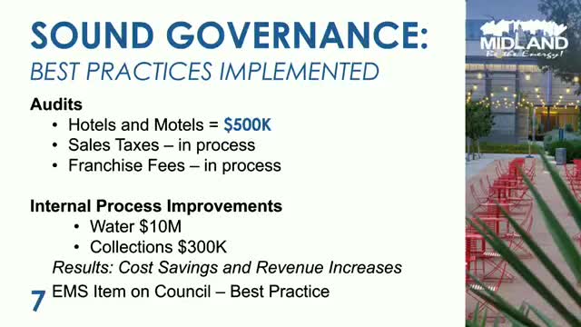 Midland City Council outlines financial strategies to boost revenue and improve services