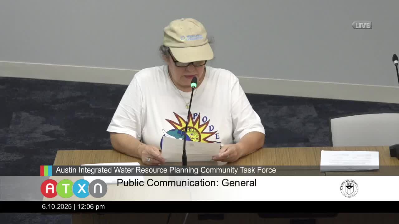 Austin Water Task Force discusses community engagement and equity in Water Forward Plan