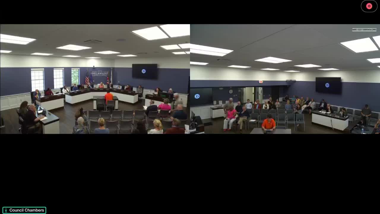Tyler Frederick criticizes clerk office culture at Delaware Municipal Council meeting