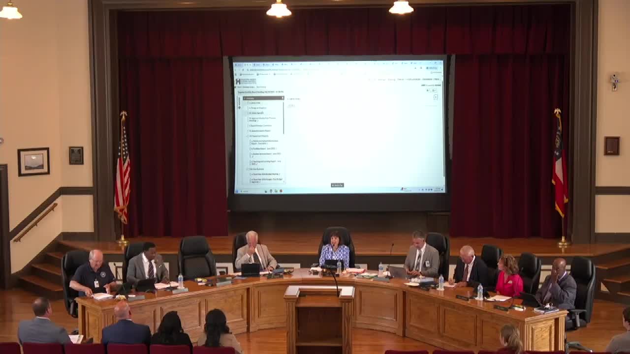 Houston County School Board approves agenda and budget with new superintendent's report