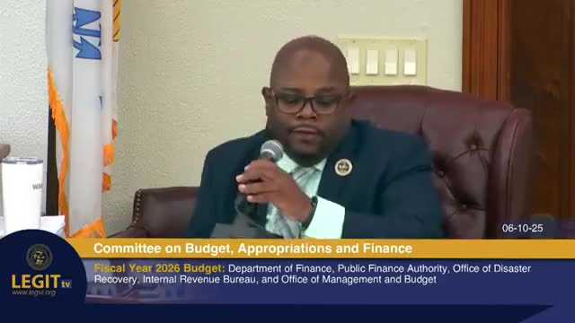 Director Raima details fiscal 2026 budget and tax system upgrades for Virgin Islands
