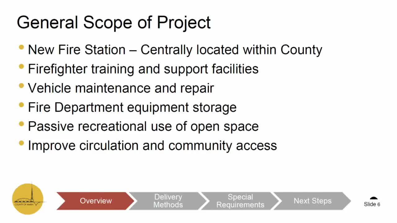 Marin officials approve progressive design build for fire headquarters project
