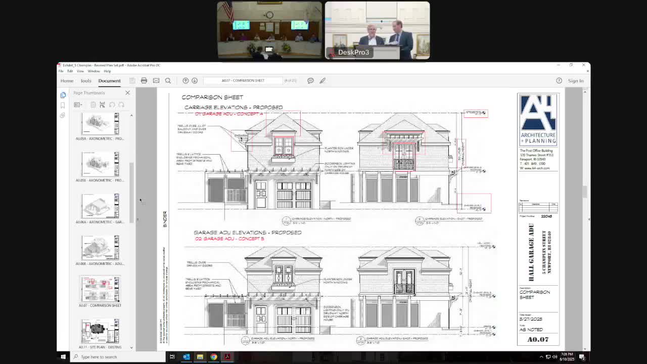 Design team presents compatible ADU plan for historic property renovation