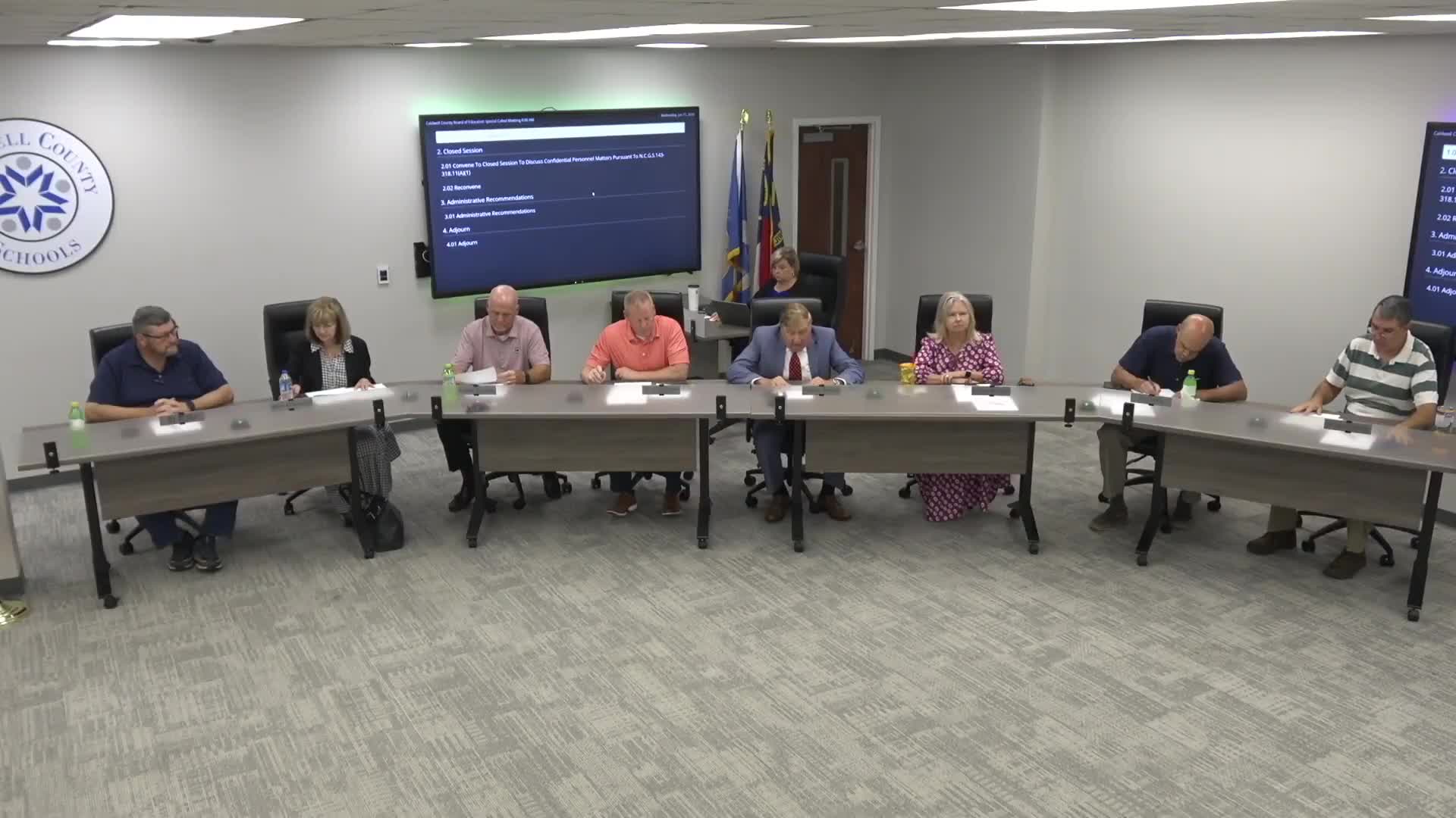 Caldwell County Board approves school administrative appointments and contracts