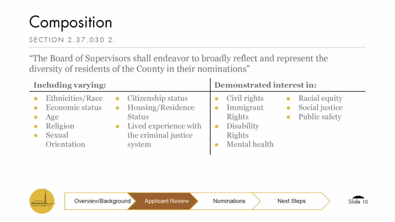 Marin County appoints five members to new Civilian Oversight Commission