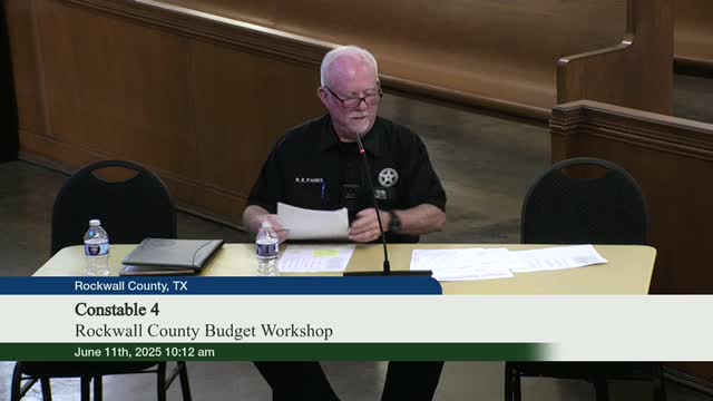 Constable Parks advocates for salary increases amid budget discussions