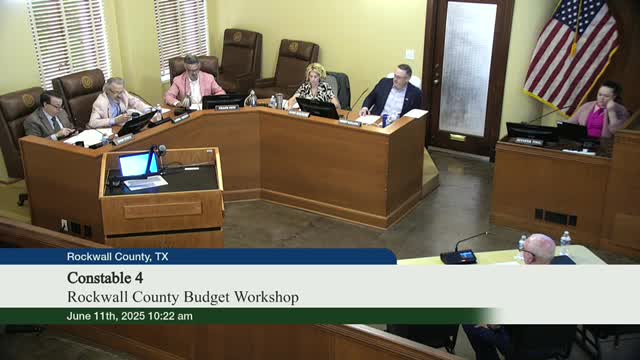 Commissioner's Court reviews Hunt County constable data for cost of living adjustments