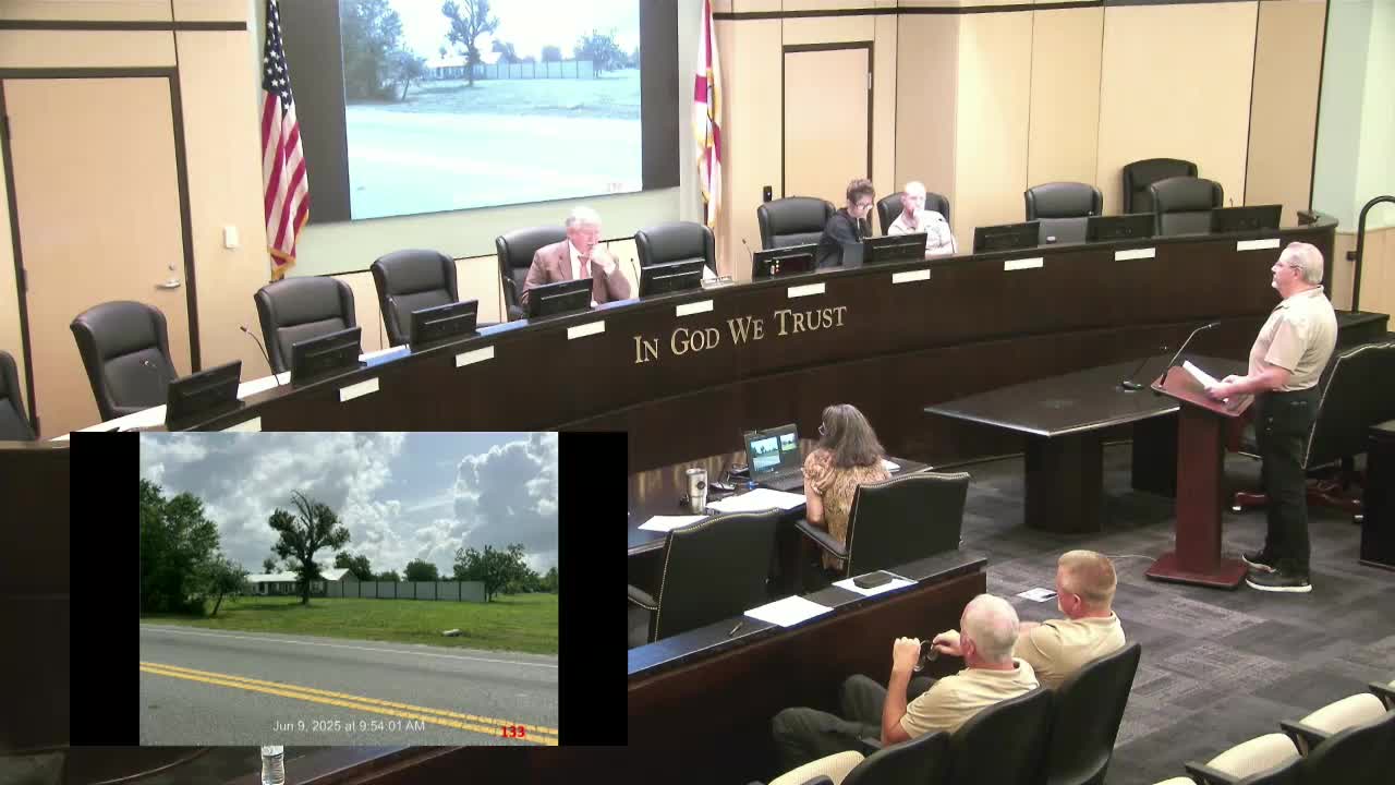 James Atkinson raises fencing violation concerns in Panama City code enforcement meeting