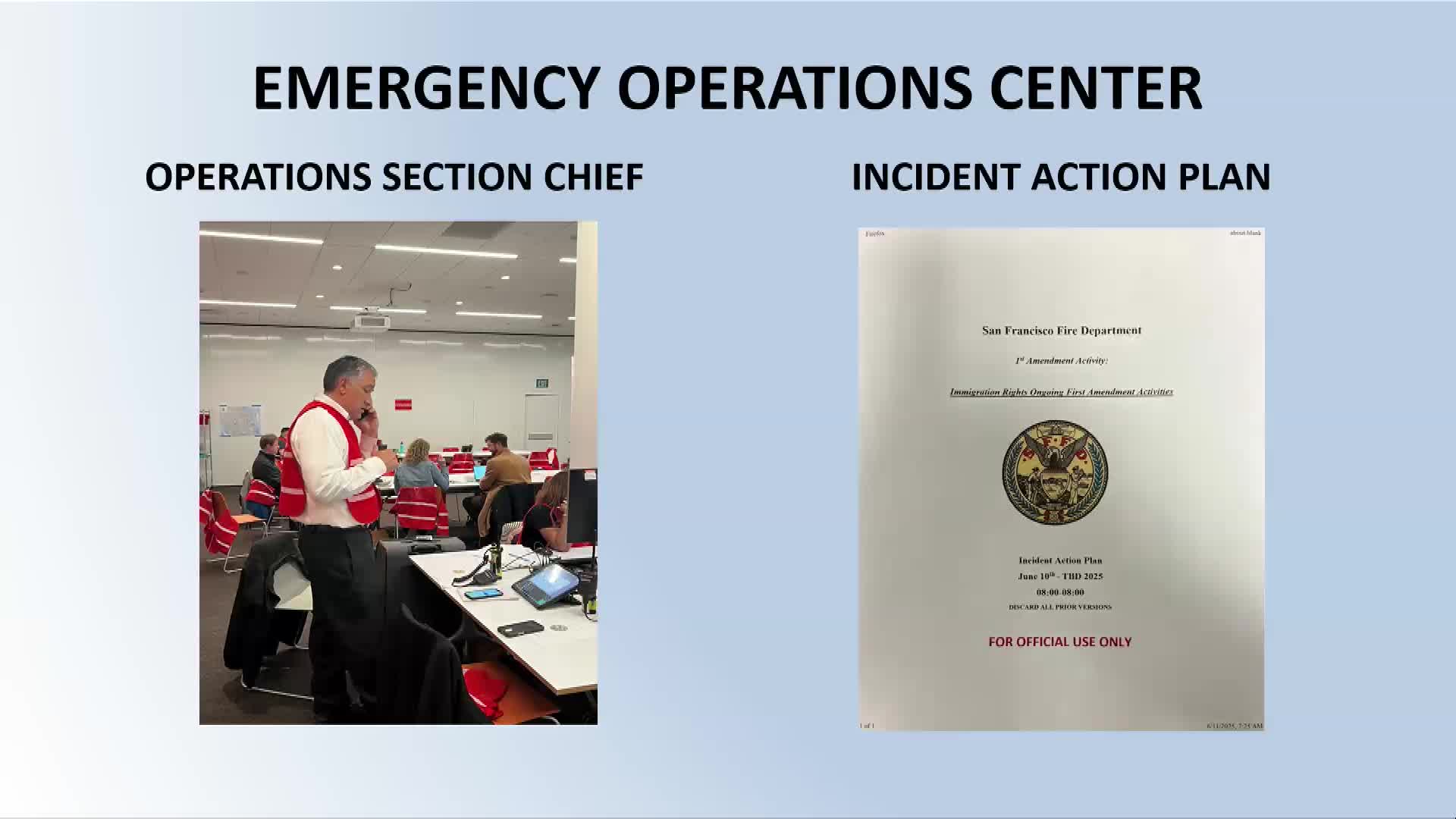 San Francisco Fire Department coordinates response for upcoming protests