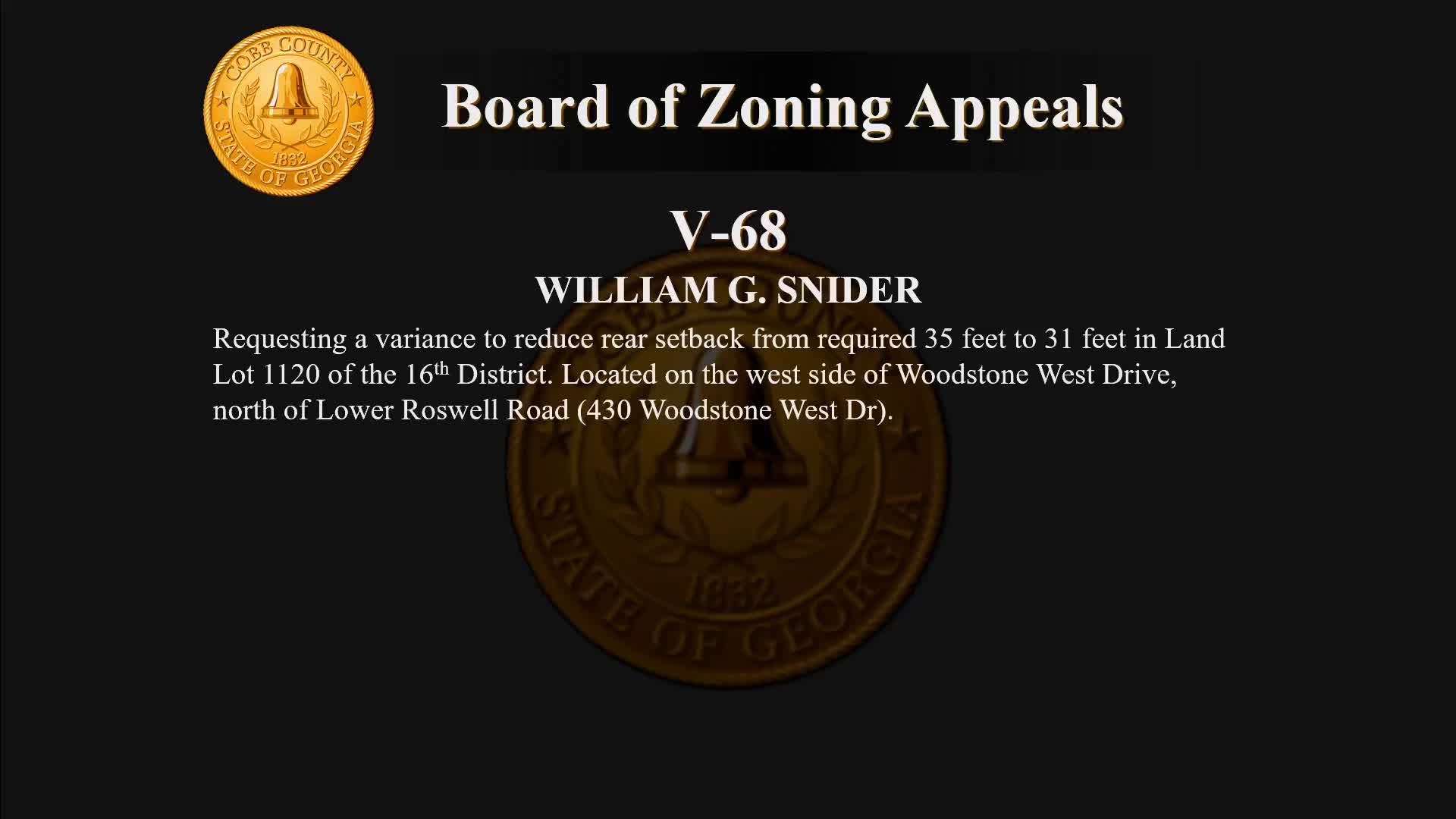 Cobb County board approves small setback variance for homeowner’s sunroom despite neighbor objection