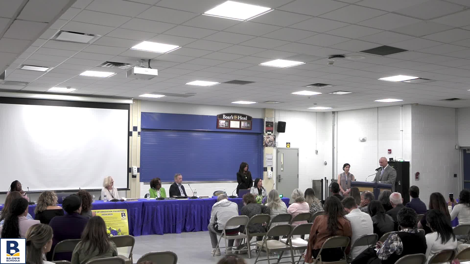 Baldwin Board recognizes Gabby Franza for tenure appoints new administrators