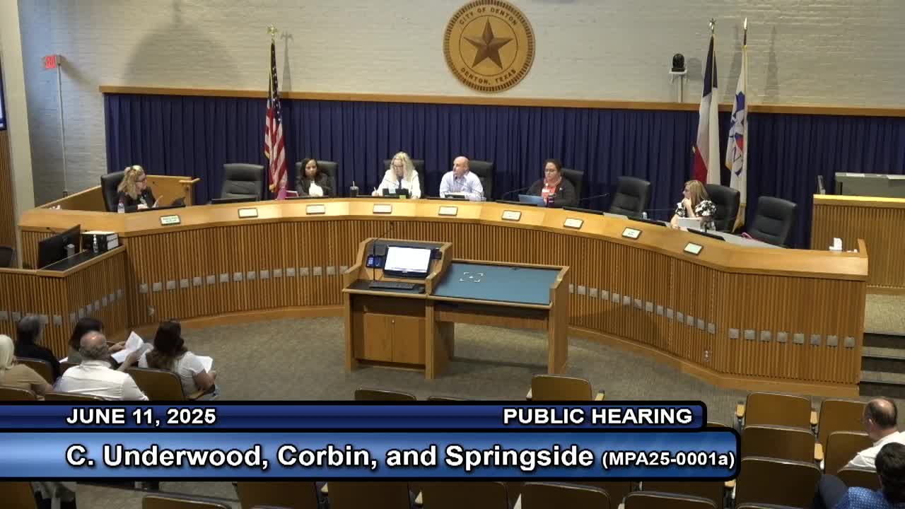Denton City Traffic Engineers propose downgrading road classifications to reduce residential impact