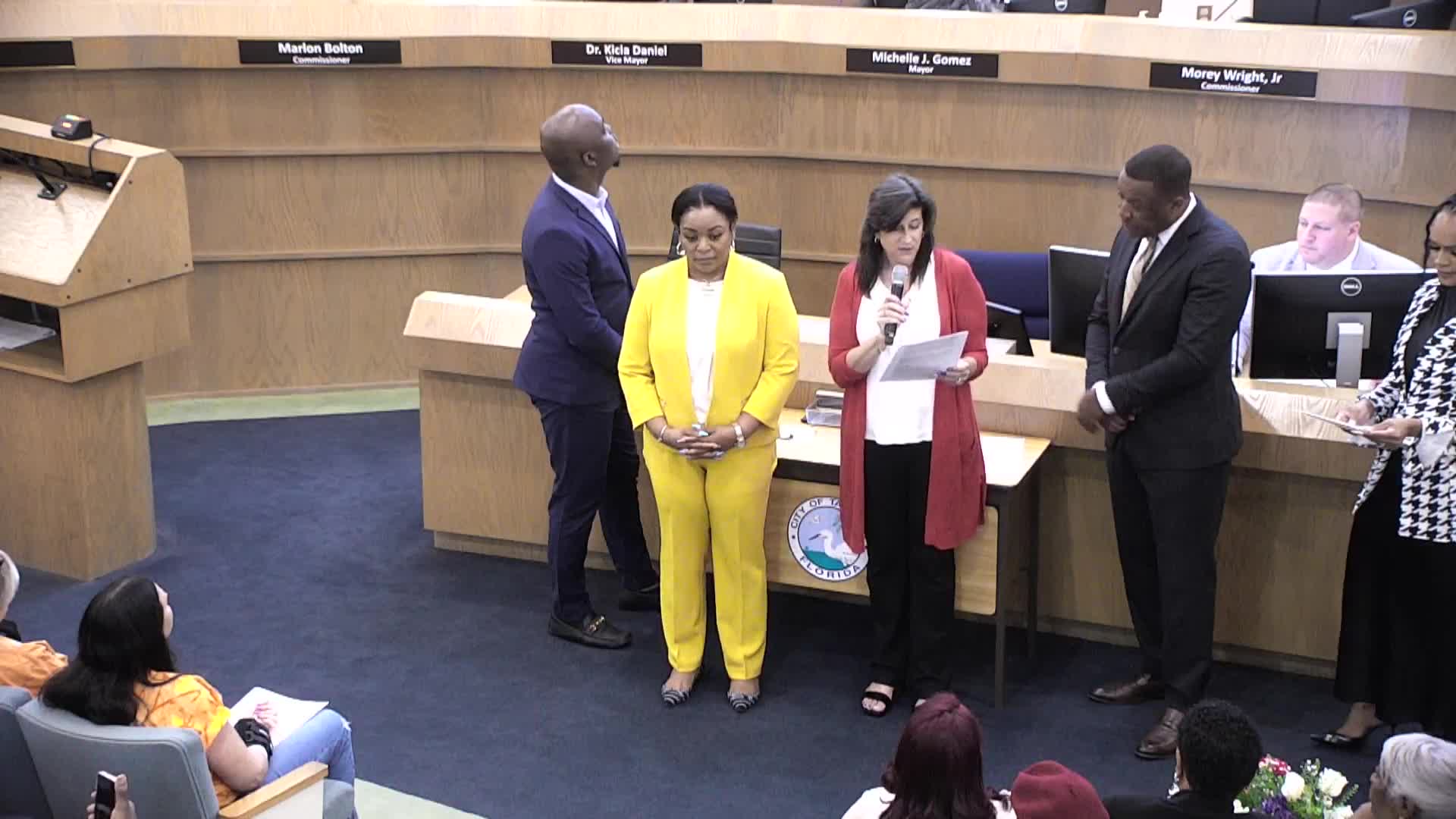 Commissioner Patterson honors Mona Malebranche at Nan Hutchinson Senior Hall of Fame
