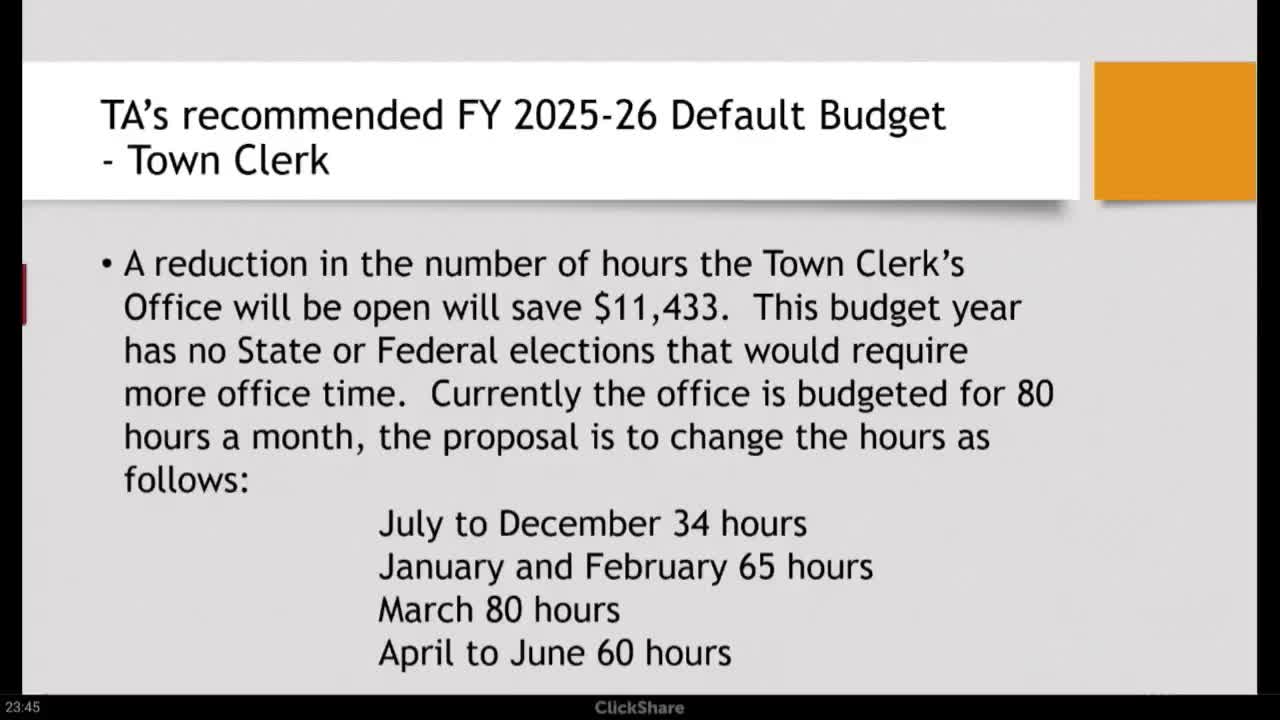 Hooksett Town Council proposes budget cuts impacting community services and volunteer programs