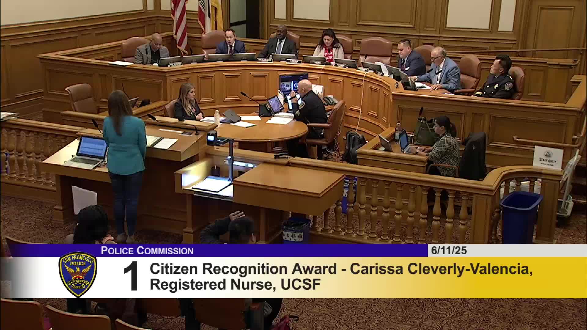 San Francisco honors police officer for bravery in public safety representation