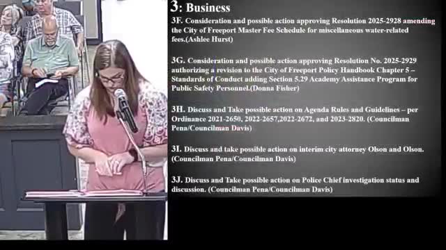 Freeport council updates water fees; adds tampering charges after smart-meter review