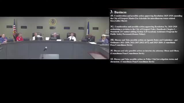 Freeport City Council approves new academy assistance program for public safety personnel