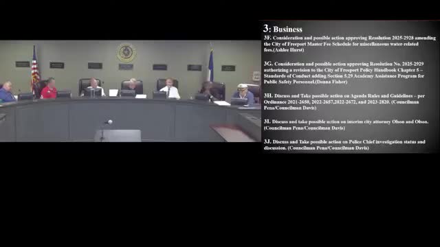 Freeport council delays action on police chief pending full investigation report