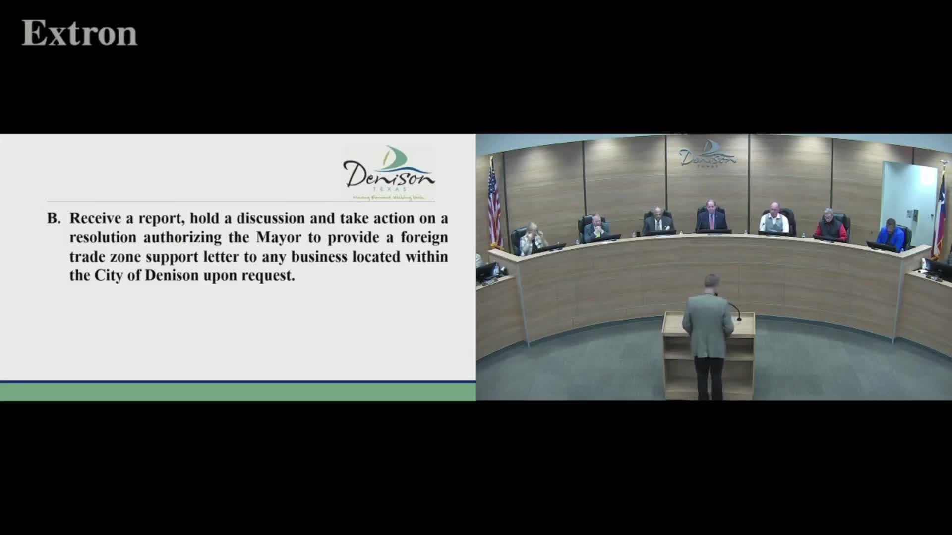 Denison council backs formal support letter to help reactivate foreign-trade zone option