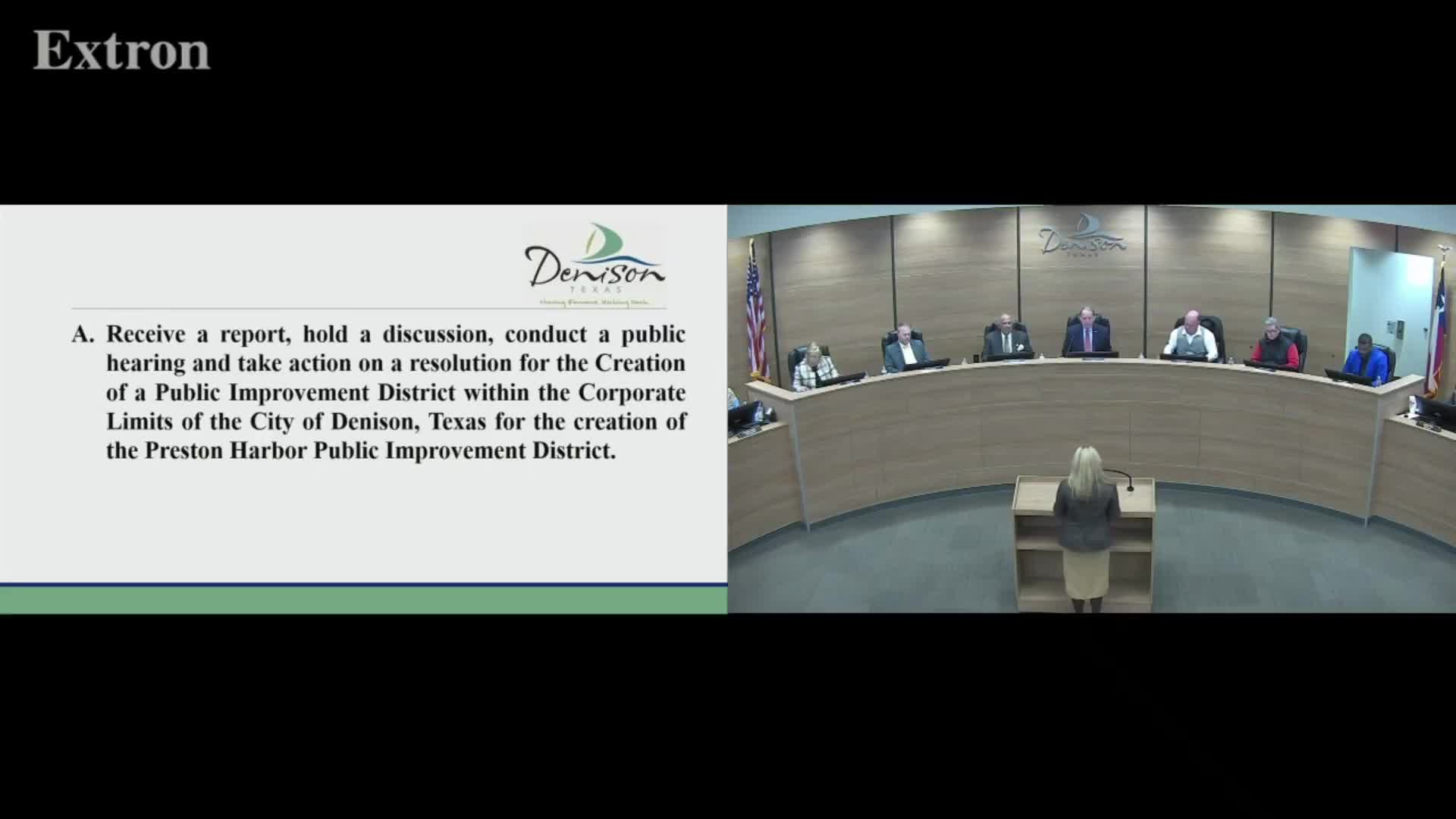 Denison council approves creation of Preston Harbor public improvement district