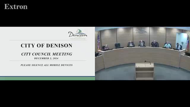 Denison City Council holds meeting honoring Pastor Evans and addresses consent agenda