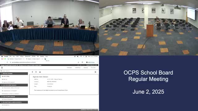 Orange County School Board certifies closed session and approves personnel actions