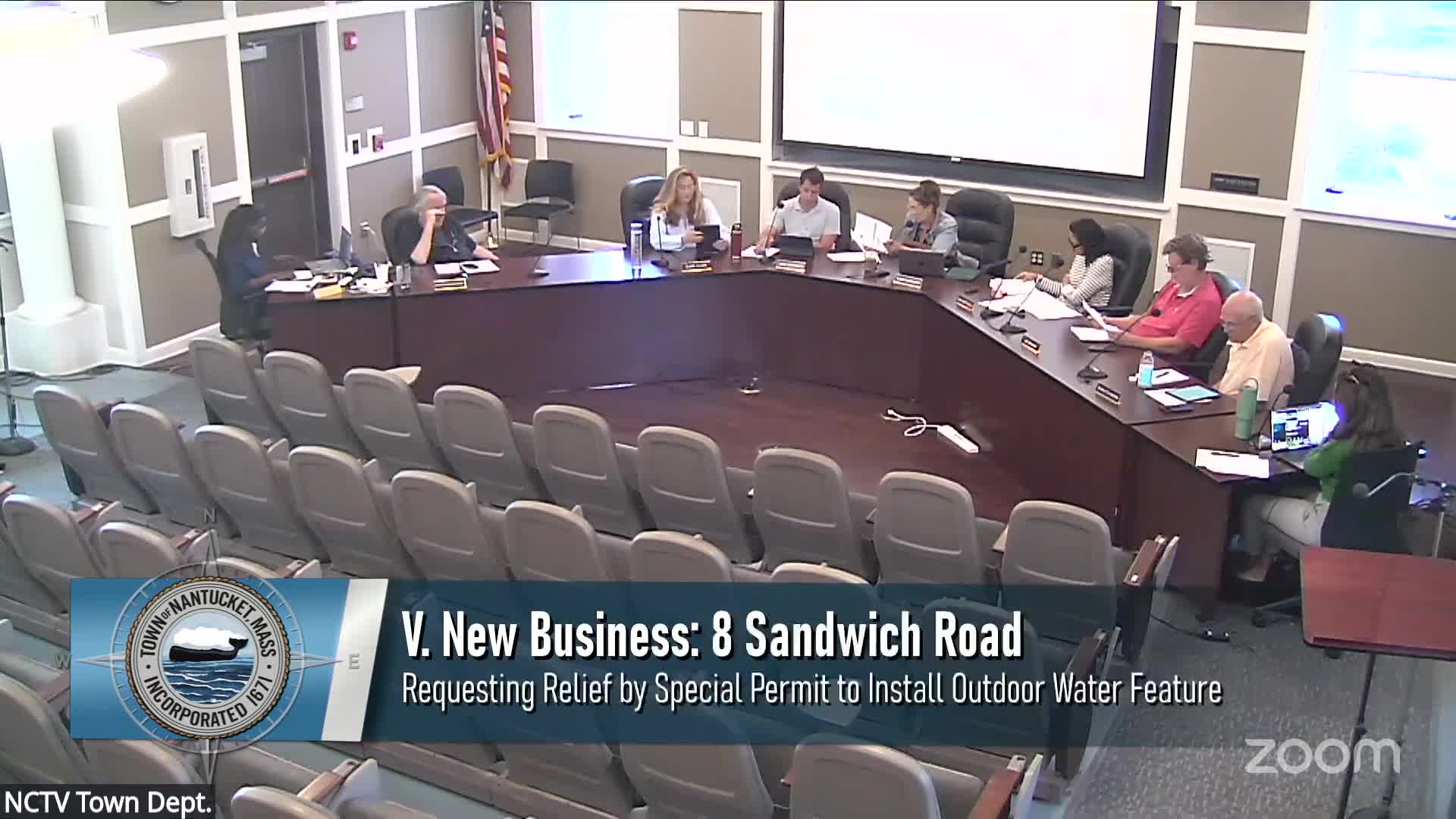 Nantucket ZBA approves special permit for pool at 8 Sandwich Road with landscaping, equipment conditions