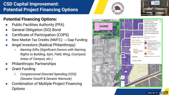 Board tentatively sets millage increase, schedules hearings and authorizes staff to pursue financing steps