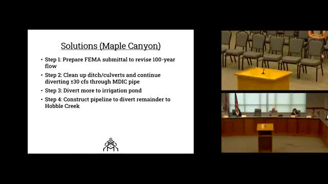 City Council plans improvements for Maple Canyon Outfall and stormwater efficiency