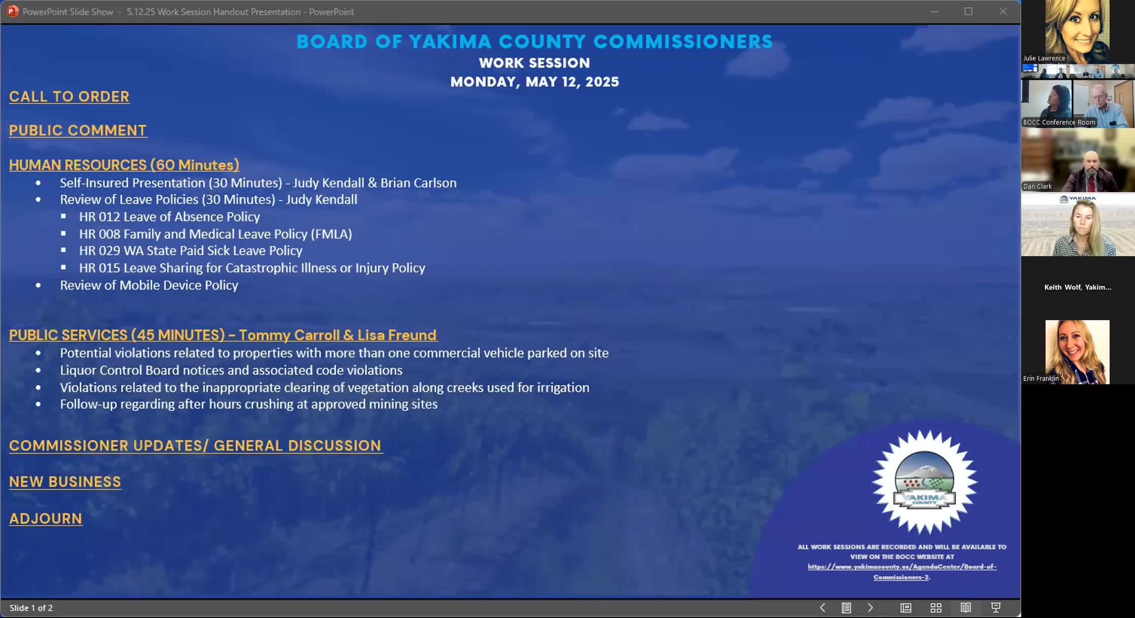 Yakima County Commissioners address trucking concerns in public session