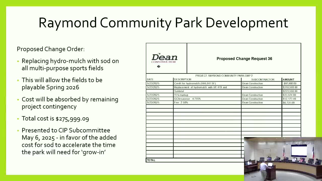 Council considers $276K addition for park project funding