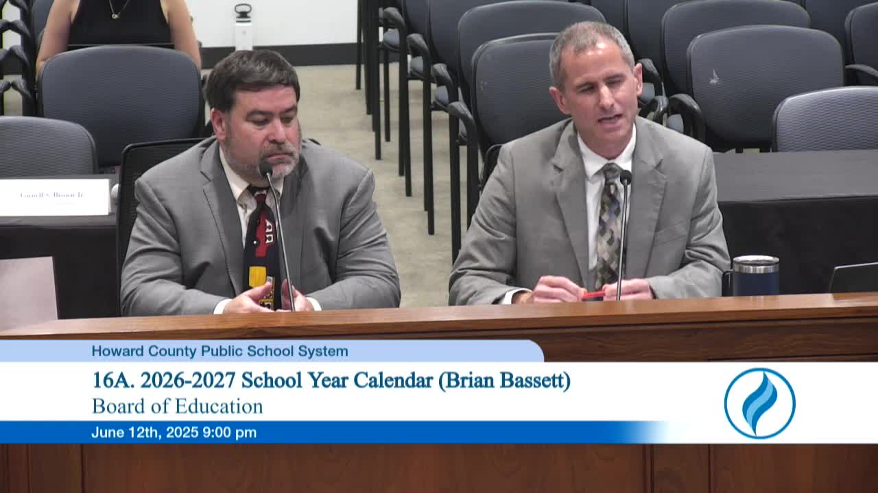 Howard County Schools Approve 2026-2027 Calendar With Amended Spring Break