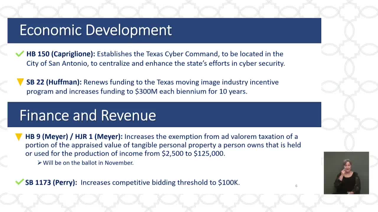 San Antonio officials address key legislative proposals affecting local business and health regulations