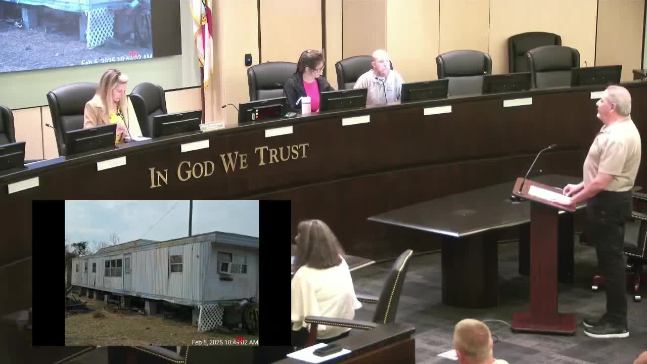 Bay County evaluates dangerous mobile home and accessory structure on West Seventeenth Street