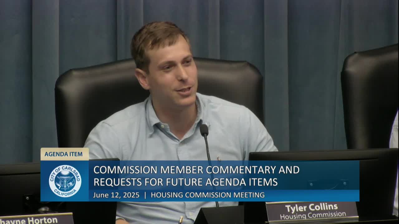 Housing Commissioner requests review of meeting times for better accessibility