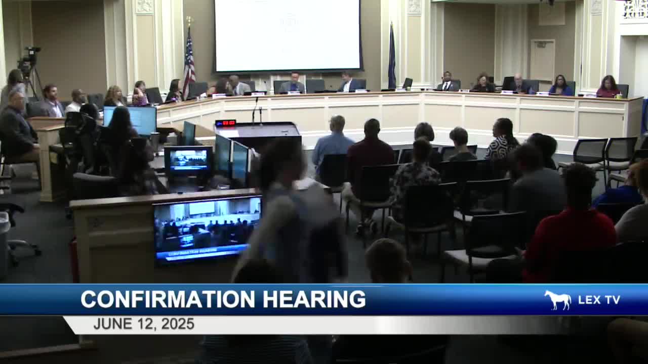 Judy Worth seeks reappointment to Lexington Planning Commission during confirmation hearing