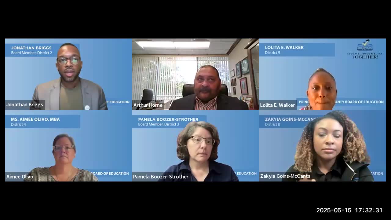 Prince George's County Board of Education closes meeting to review board appeals