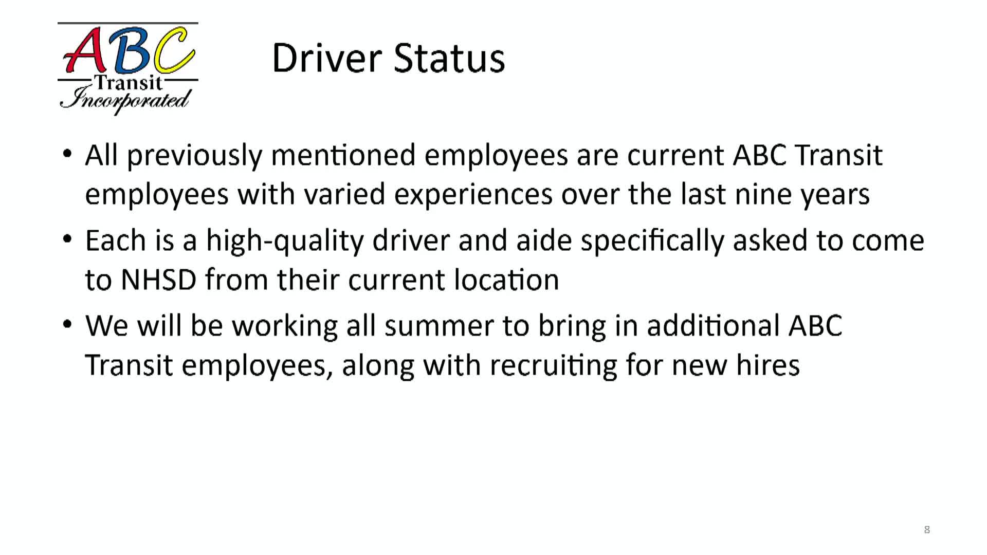 ABC Transit recruits new staff and enhances services for North Hills School District