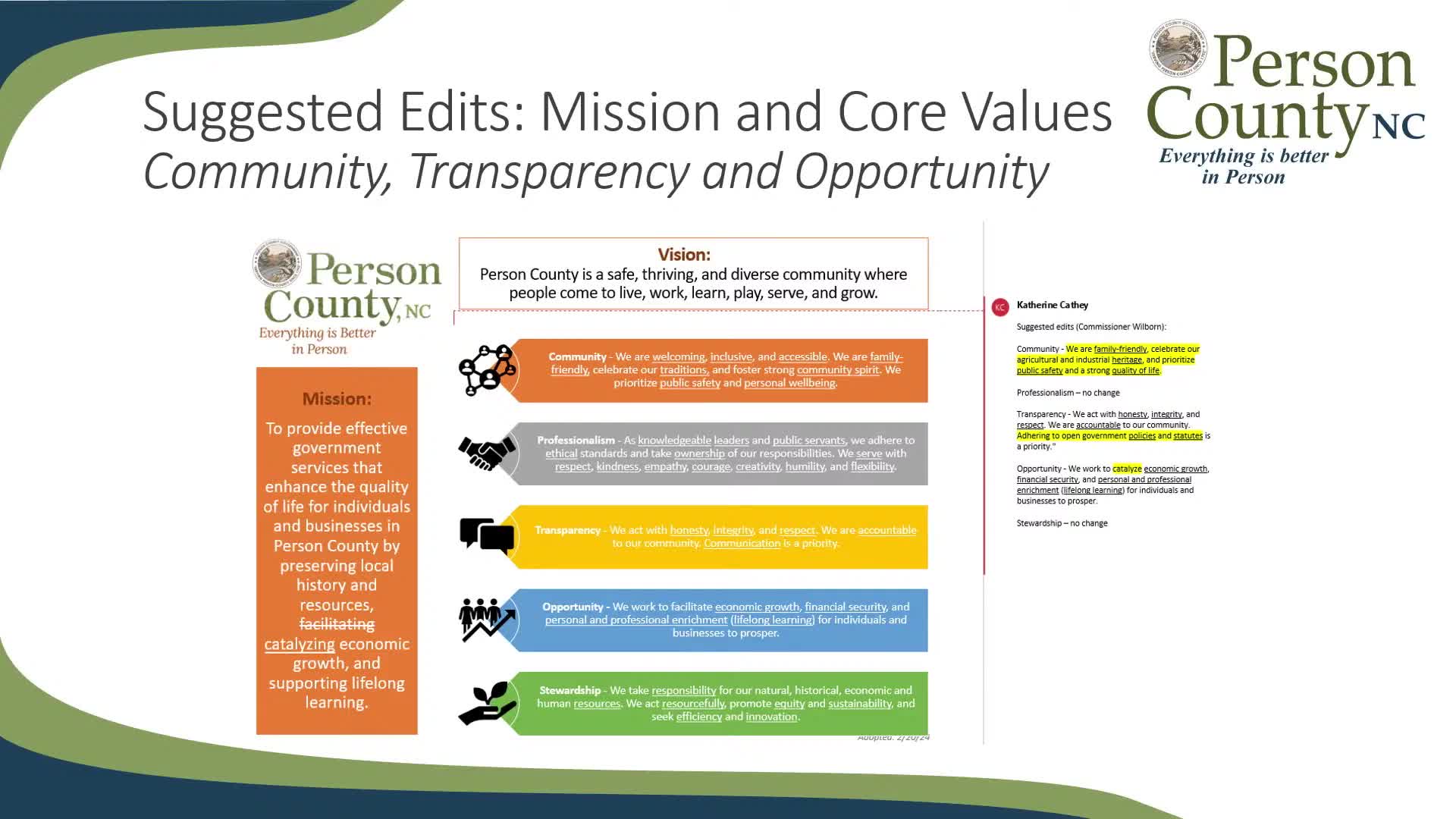 County Board revises strategic plan focusing on economic growth and community feedback