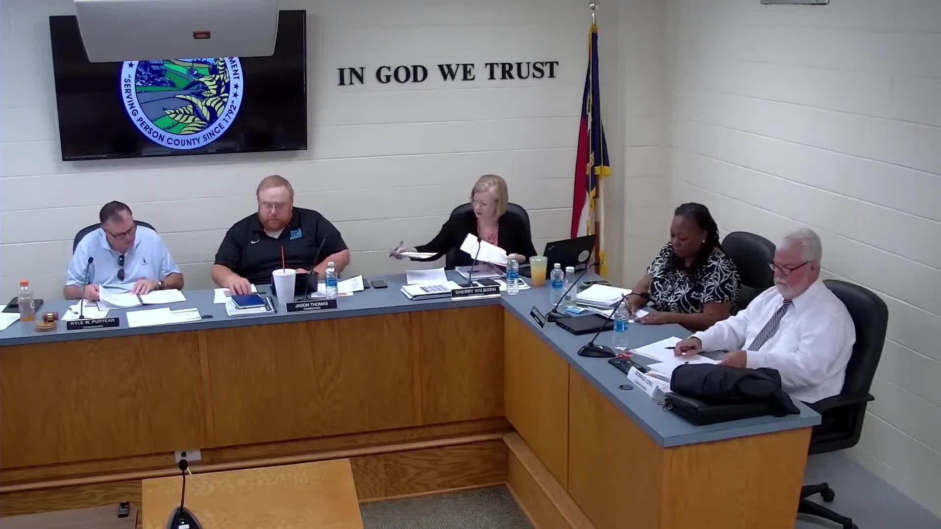 Person County commissioners instruct staff to prepare budget ordinance for 63¢ tax rate, approve several midyear budget adjustments