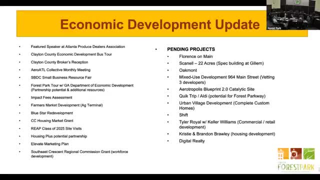 Mayor updates Forest Park Council on data centers and business developments
