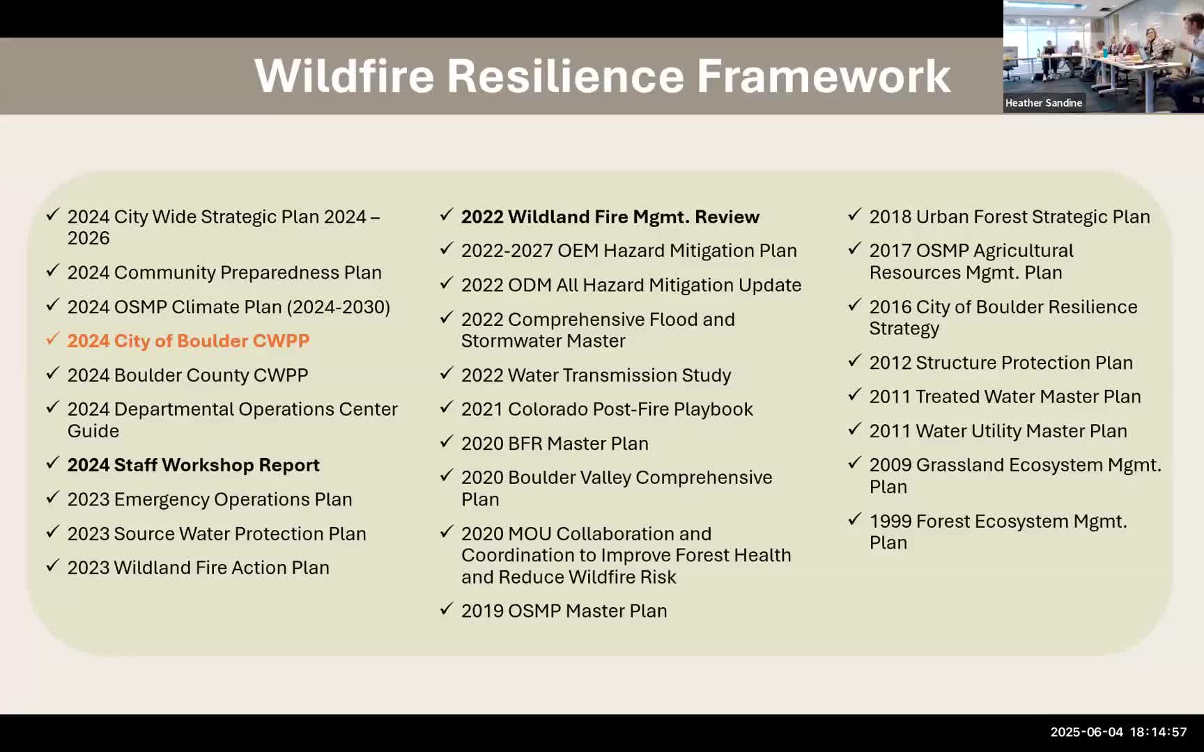 Council prioritizes wildfire resilience strategies for 2025 building code modifications