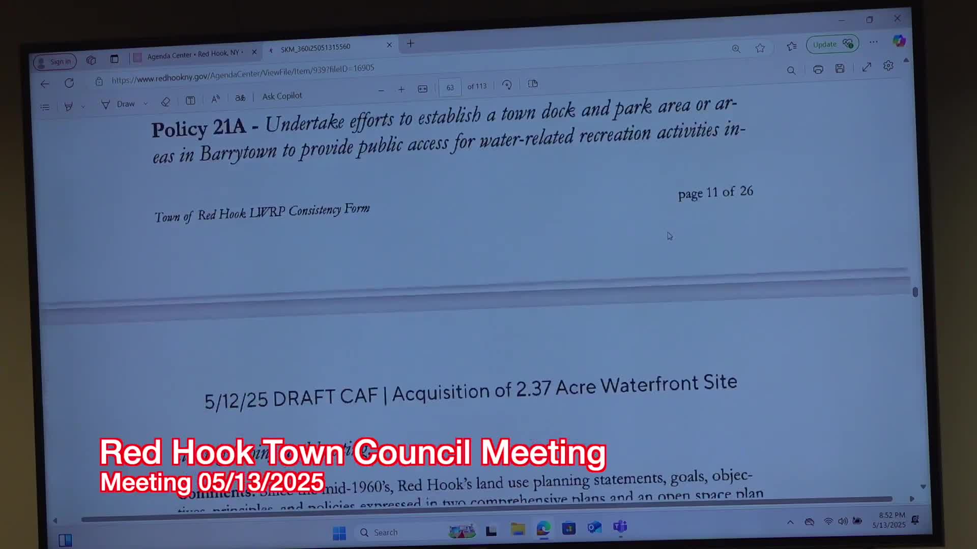 Red Hook plans public access dock and park areas along Hudson River in Barrington