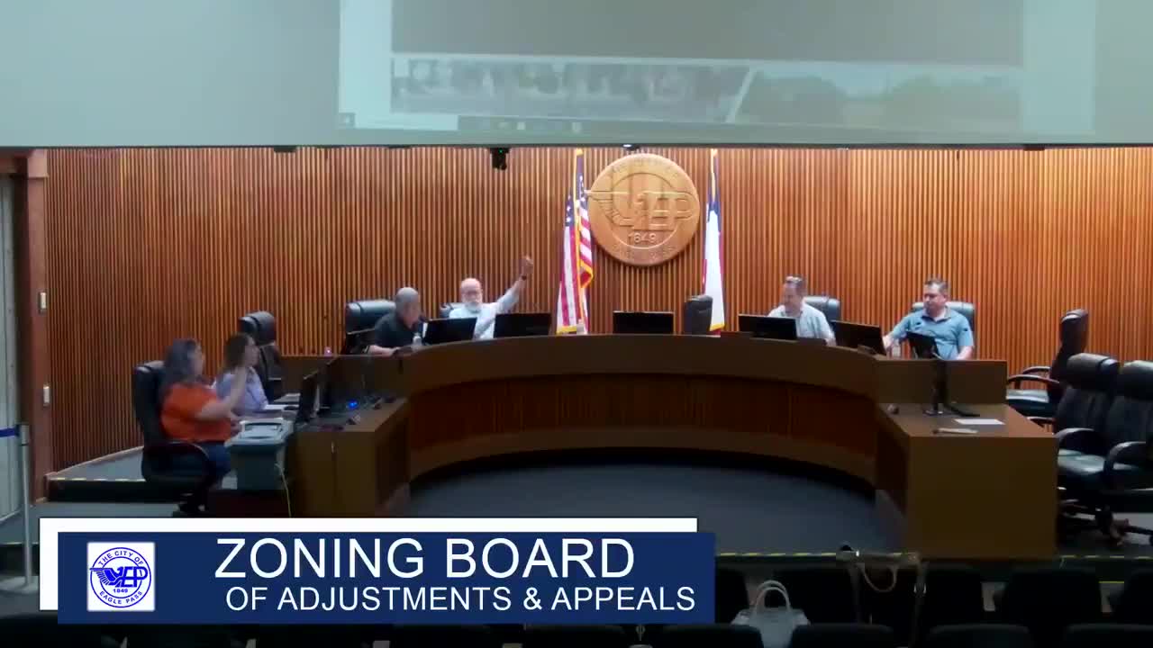 Eagle Pass zoning board tables variance request for event hall over parking and right-of-way concerns